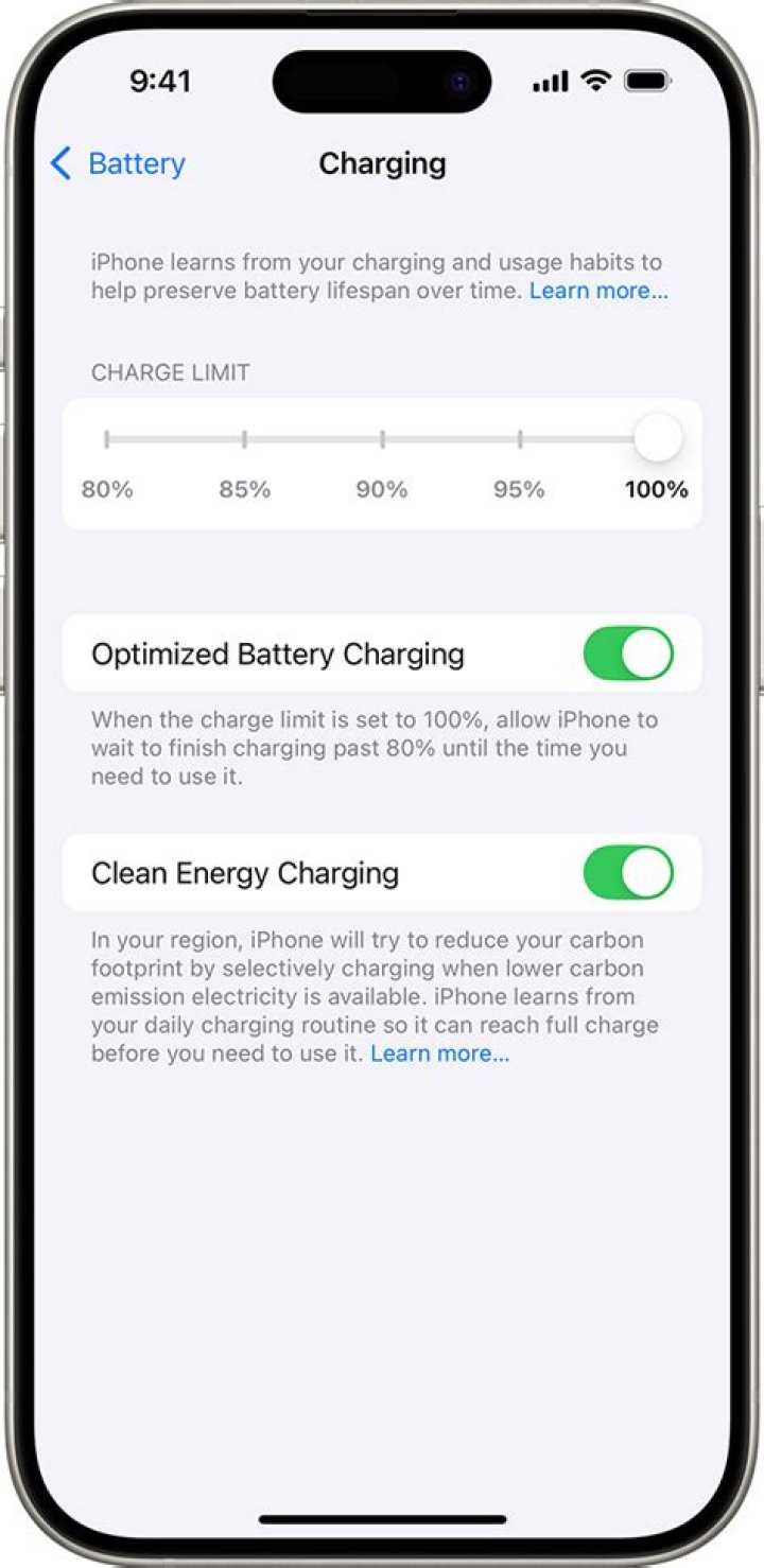 At what percentage should I charge my iPhone 13?