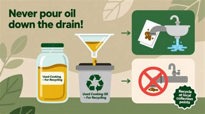 Can you pour unused vegetable oil down the drain?