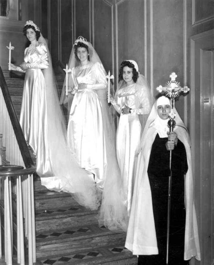 Do nuns still wear wedding dresses when they take their vows?