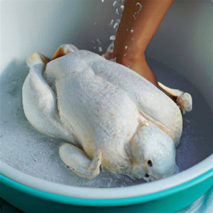 Do you wash chicken with hot or cold water?