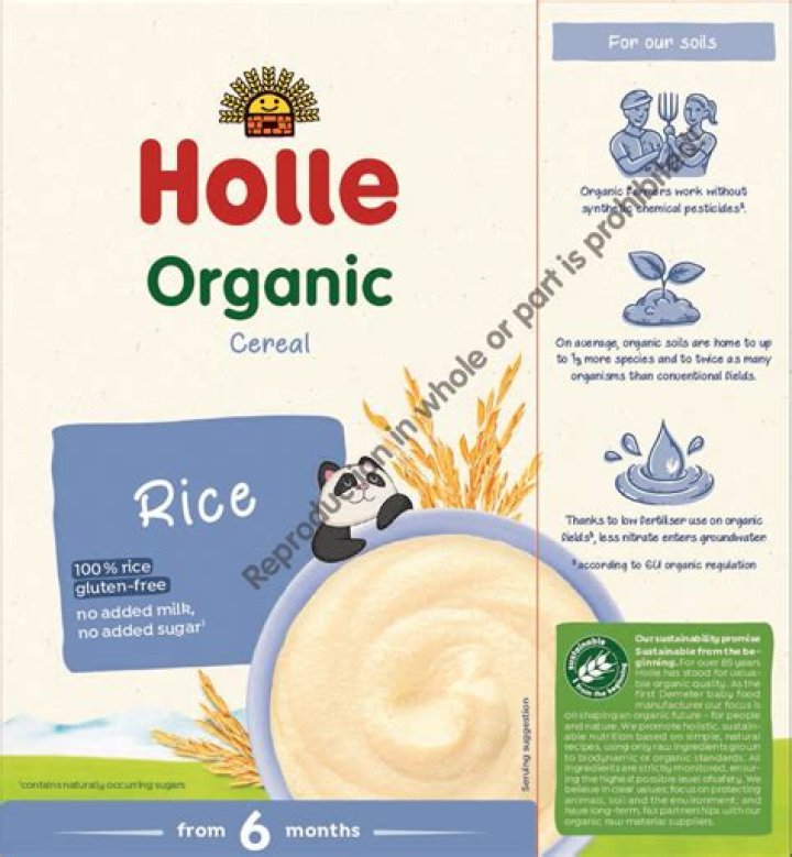 Does organic rice cereal have arsenic?