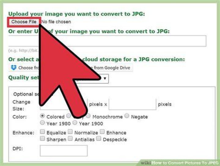 How do I convert an image to JPG?