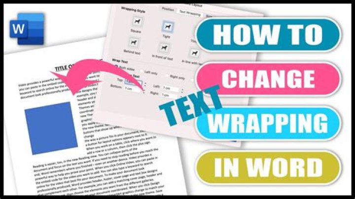 How do you change text wrap in Word?