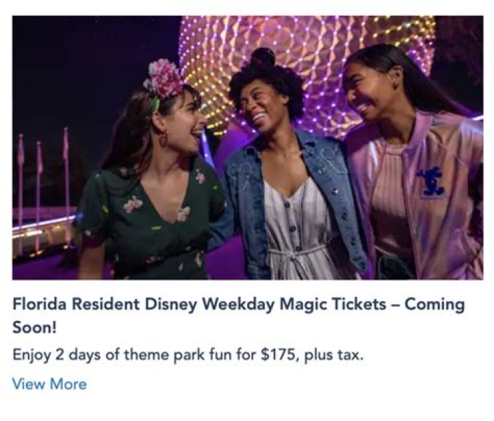 How does Disney verify Florida residency online?