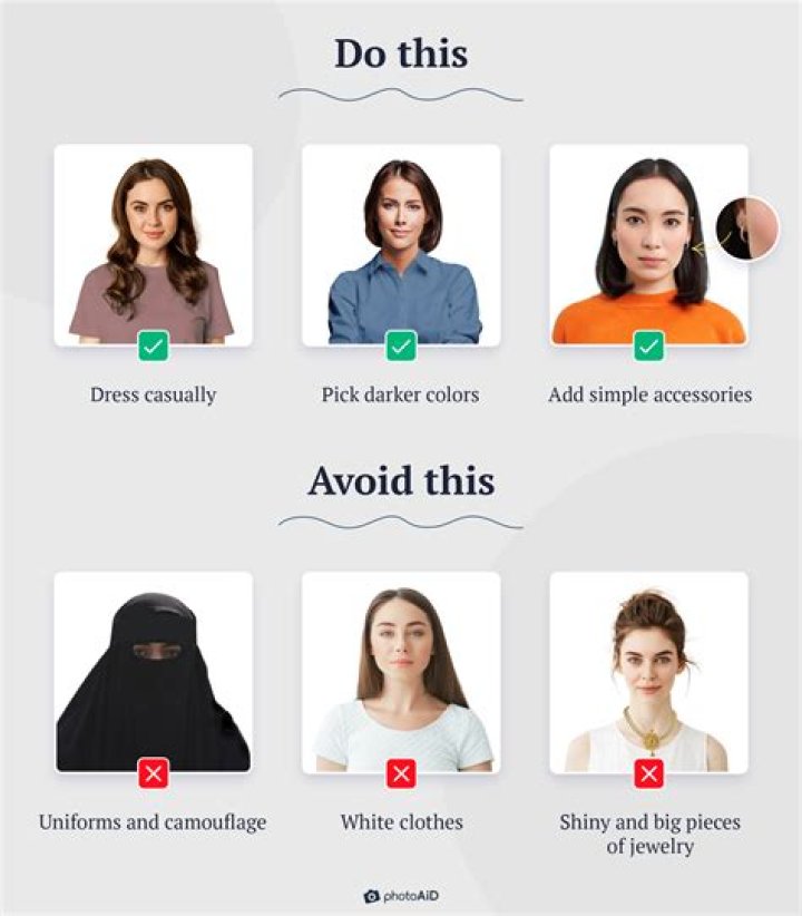 How should I dress my baby for a passport photo?