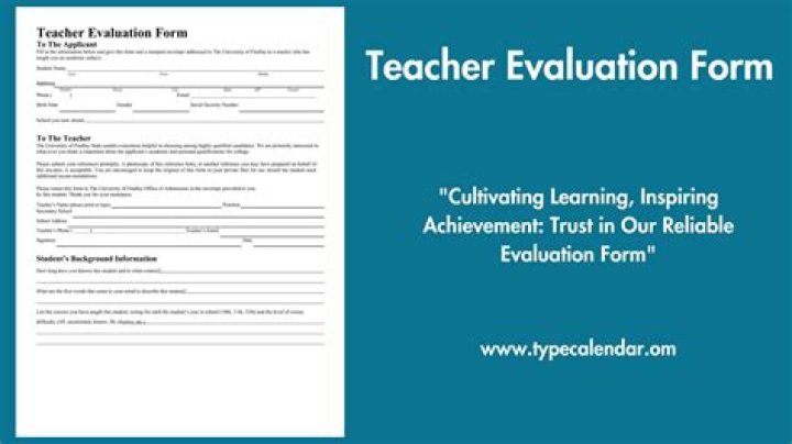 How teacher evaluation is done?
