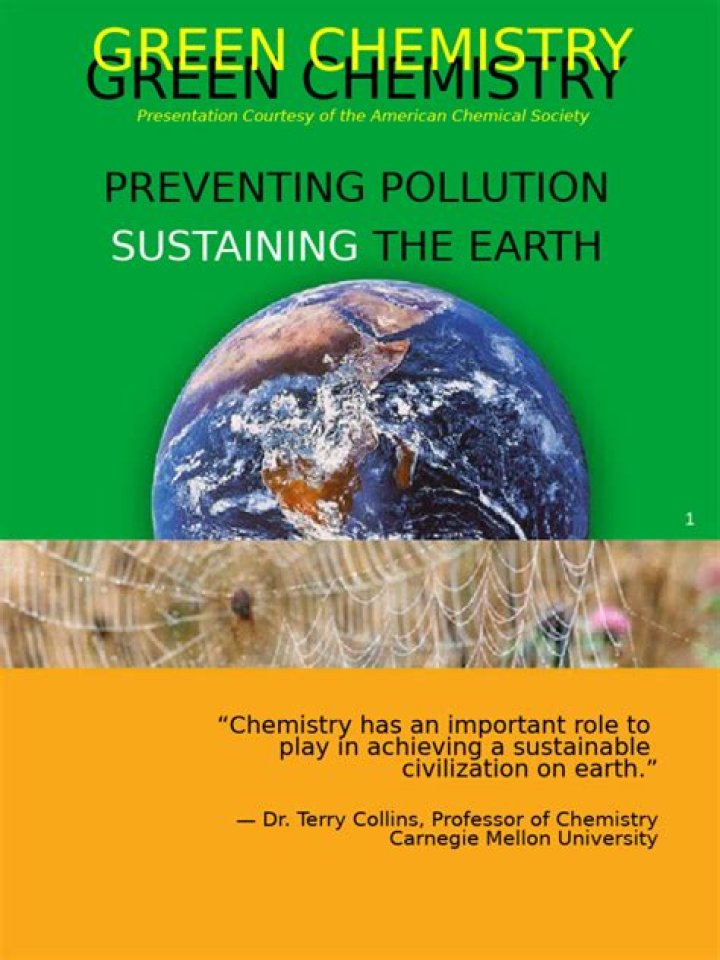 What is green chemistry PDF?