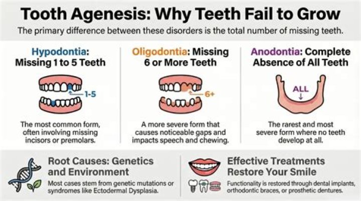 What is hypodontia vs anodontia?