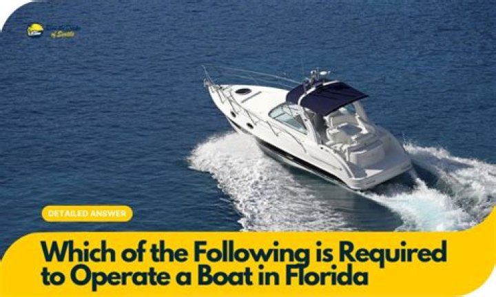 What is required to operate a boat in Florida?
