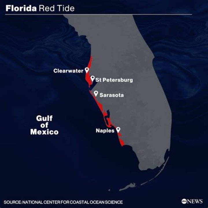 What month does red tide occur in Florida?