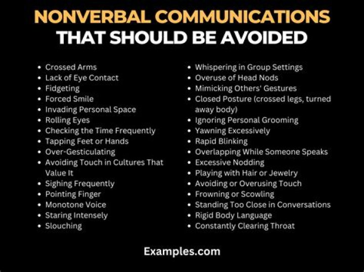 What should be avoided in communication?