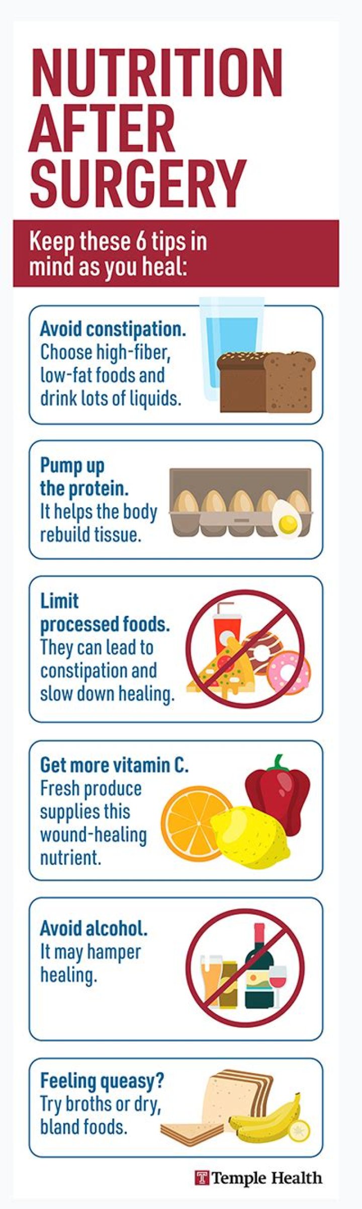 What to avoid eating after surgery?