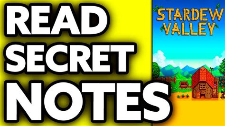Where is secret Note 1 Stardew?