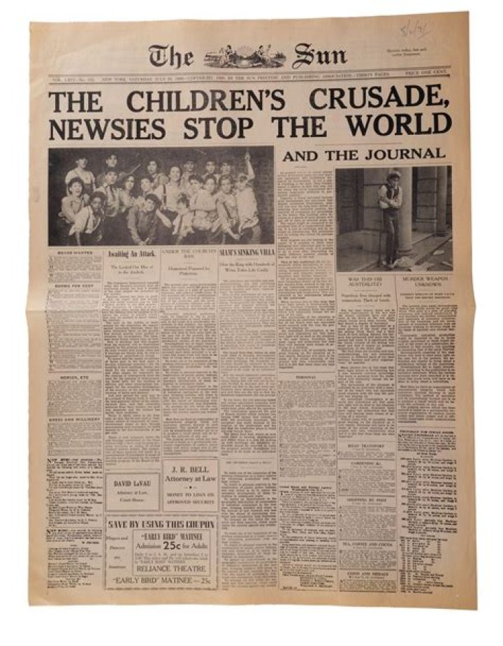 Who owned the newspaper in newsies?