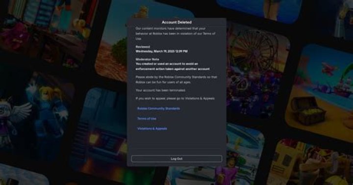 Why was my child banned from Roblox?